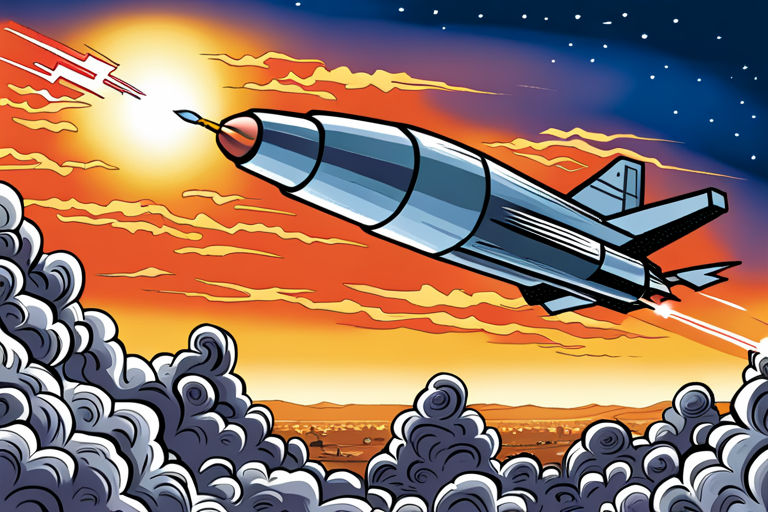Cartoon image of a hypersonic missile