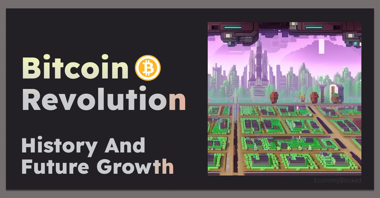 Bitcoin Revolution Hero Image, showing a digital world