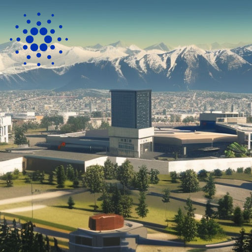 What is Cardano and price prediction thumbnail showing the colorado rocky mountains in the background and colleges in the foreground