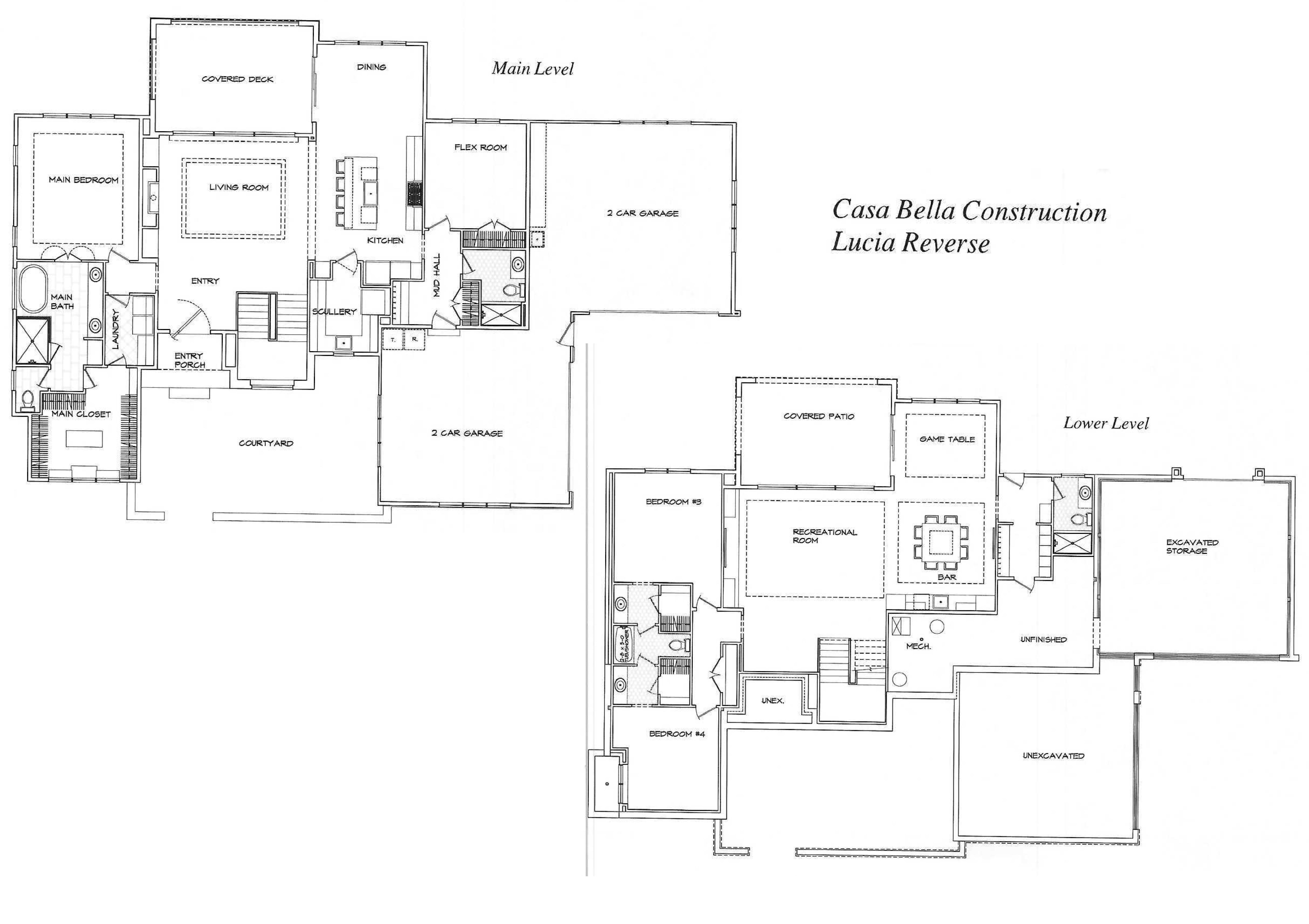 Casa Bella Construction floorplan