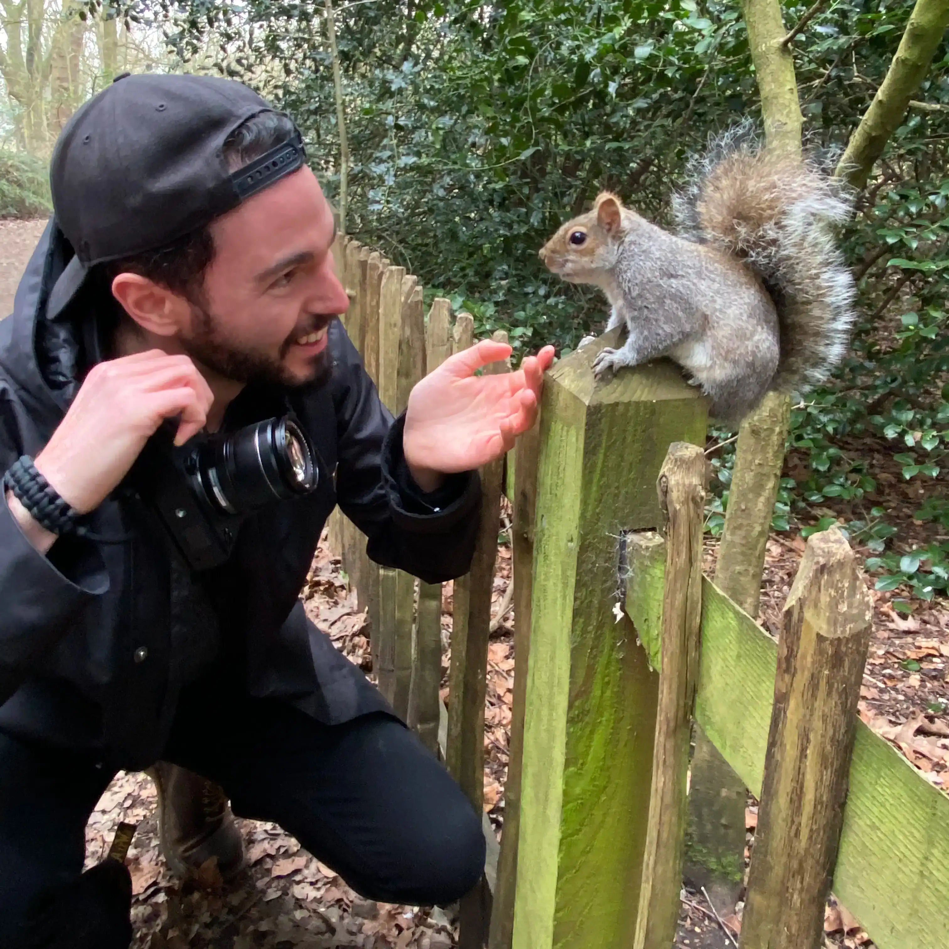 Kristian Papadakis in the park squirrel hunting