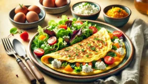 Omletă Cu Legume Și Brânză Cottage