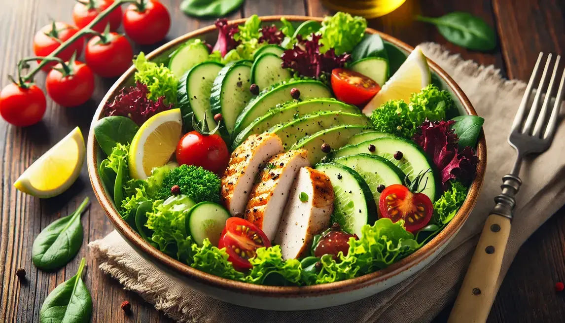 Salata De Pui Cu Legume Si Avocado