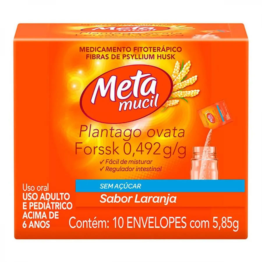 Metamucil Laranja Pó para Solução Oral 10 Envelopes de 5,85g