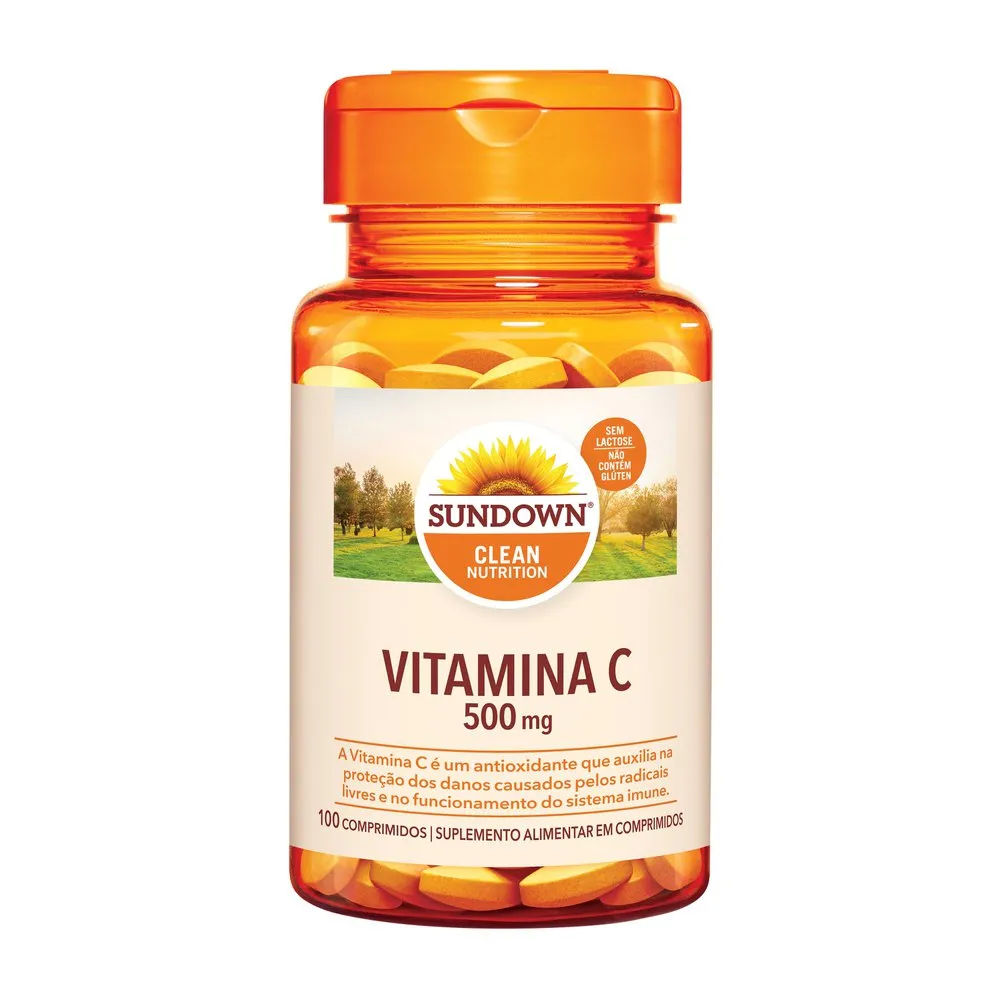 Suplemento Alimentar Sundown Vitamina C 500mg 100 Comprimidos