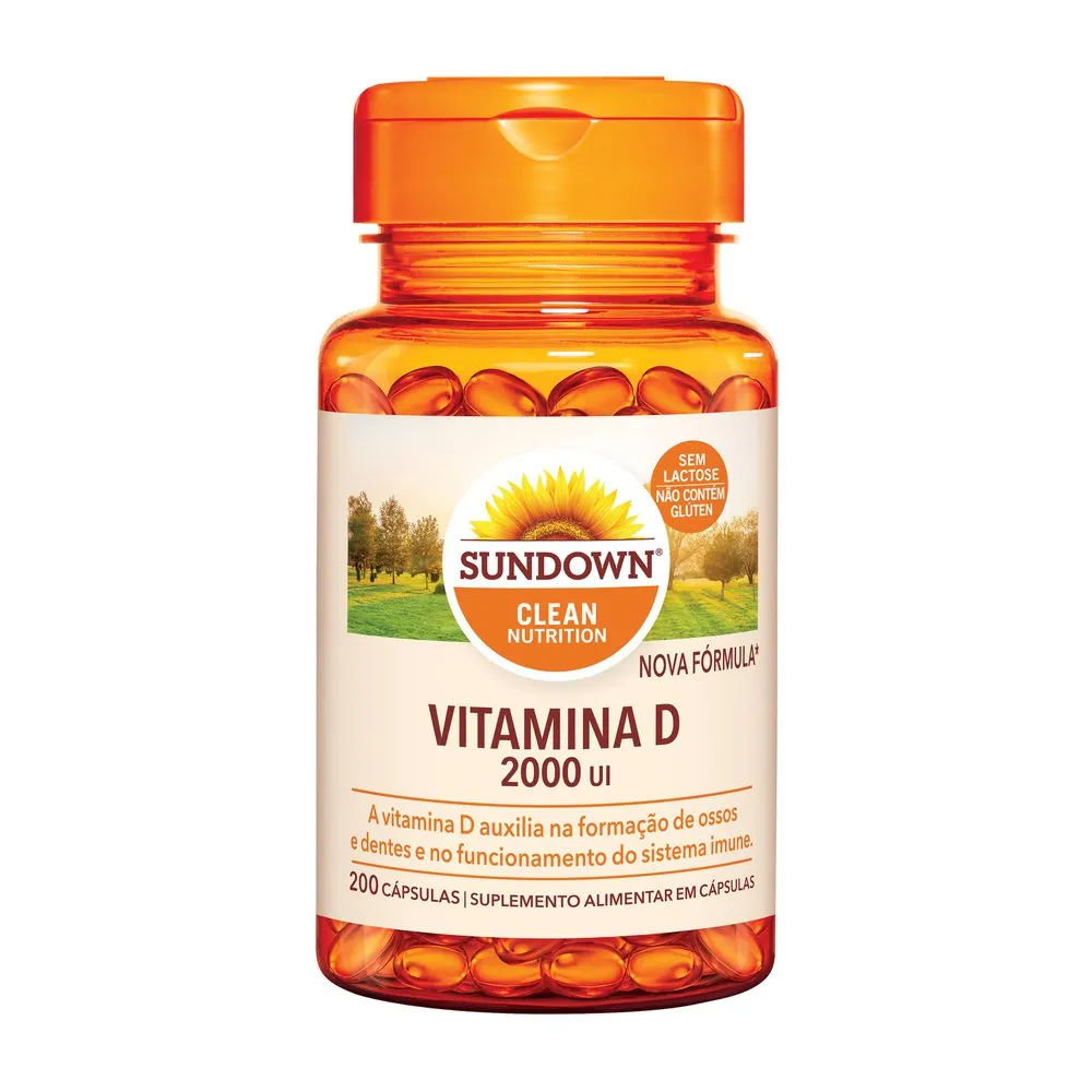 Suplemento Alimentar Sundown Vitamina D 2 000 UI 200 Cápsulas