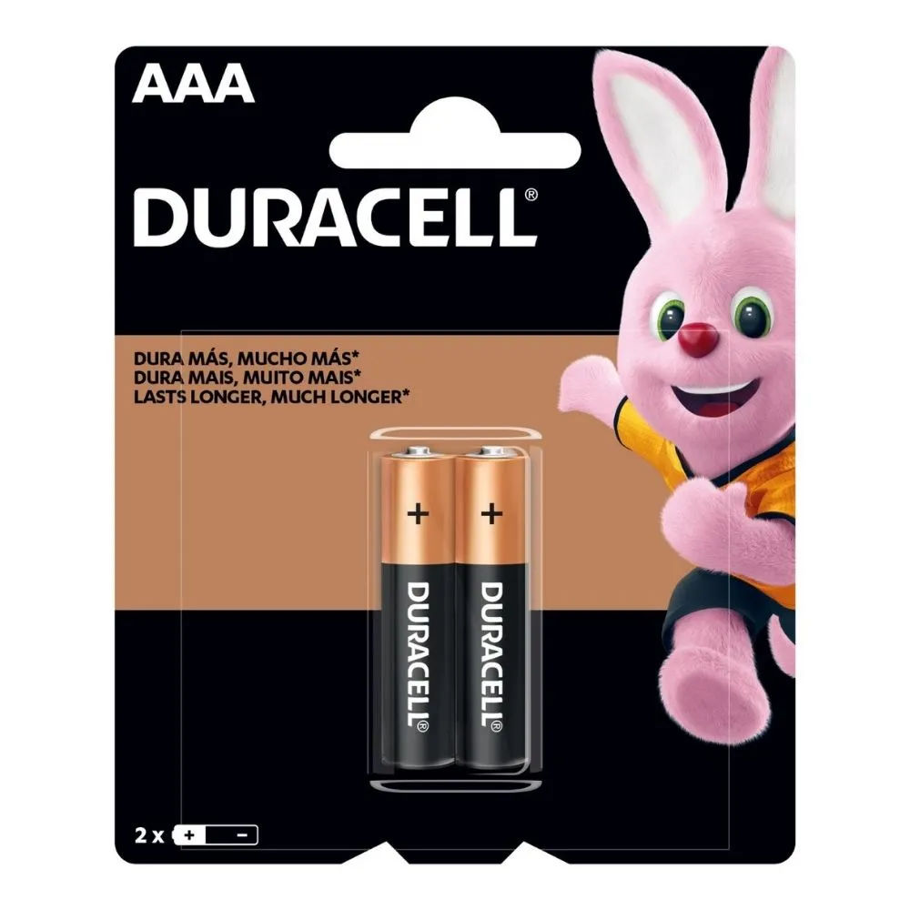 Pilha Duracell AAA Com 2 Unidades