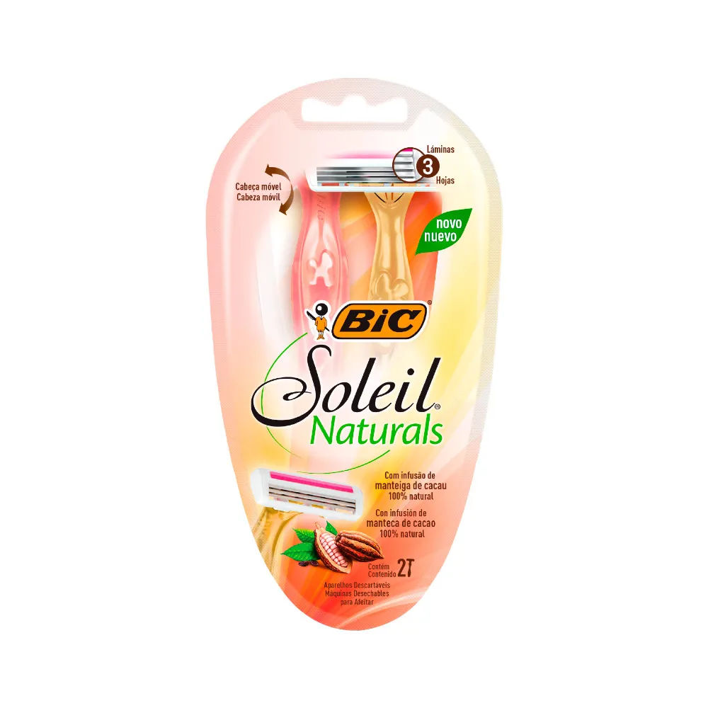 Depilador Soleil Naturals BIC 2 Unidades