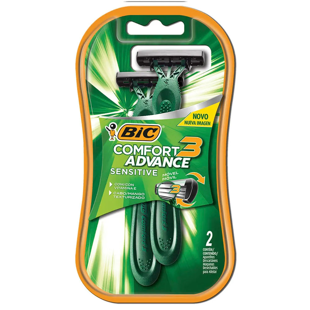 Aparelho de Barbear Bic Comfort 3 Pele Sensível com 2 Unidades