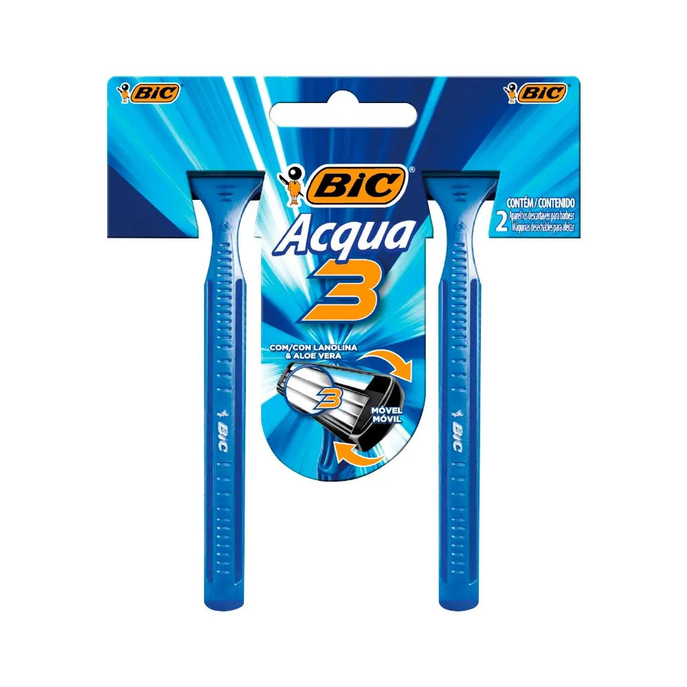 Aparelho Bic Barbear Acqua 3 Descartavel Com 2