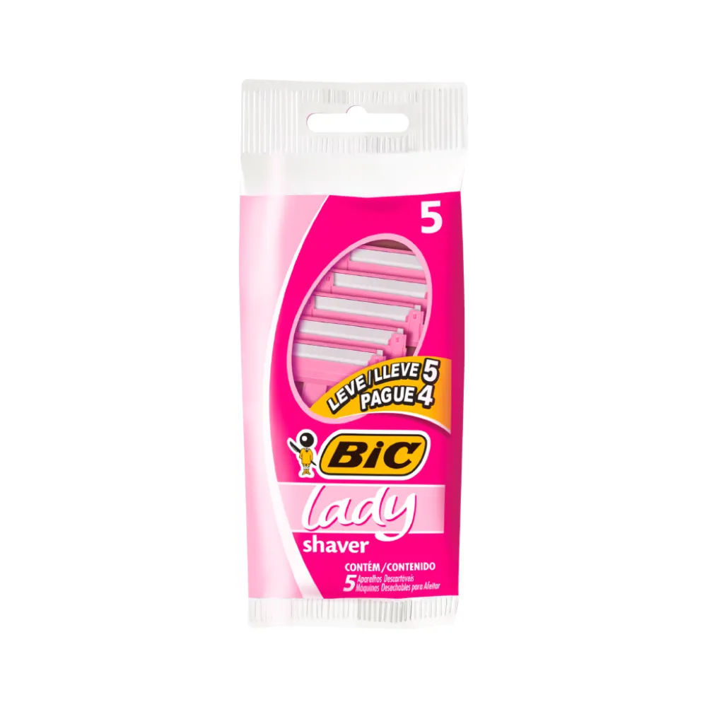 Aparelho Bic Depilatorio Lady Shaver Descartavel Leve 5 Pague 4 Especial