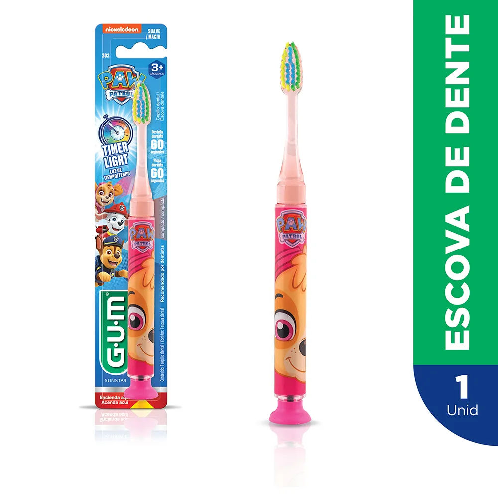 Escova Dental Infantil G U M Patrulha Canina 3+ Anos 1 Unidade
