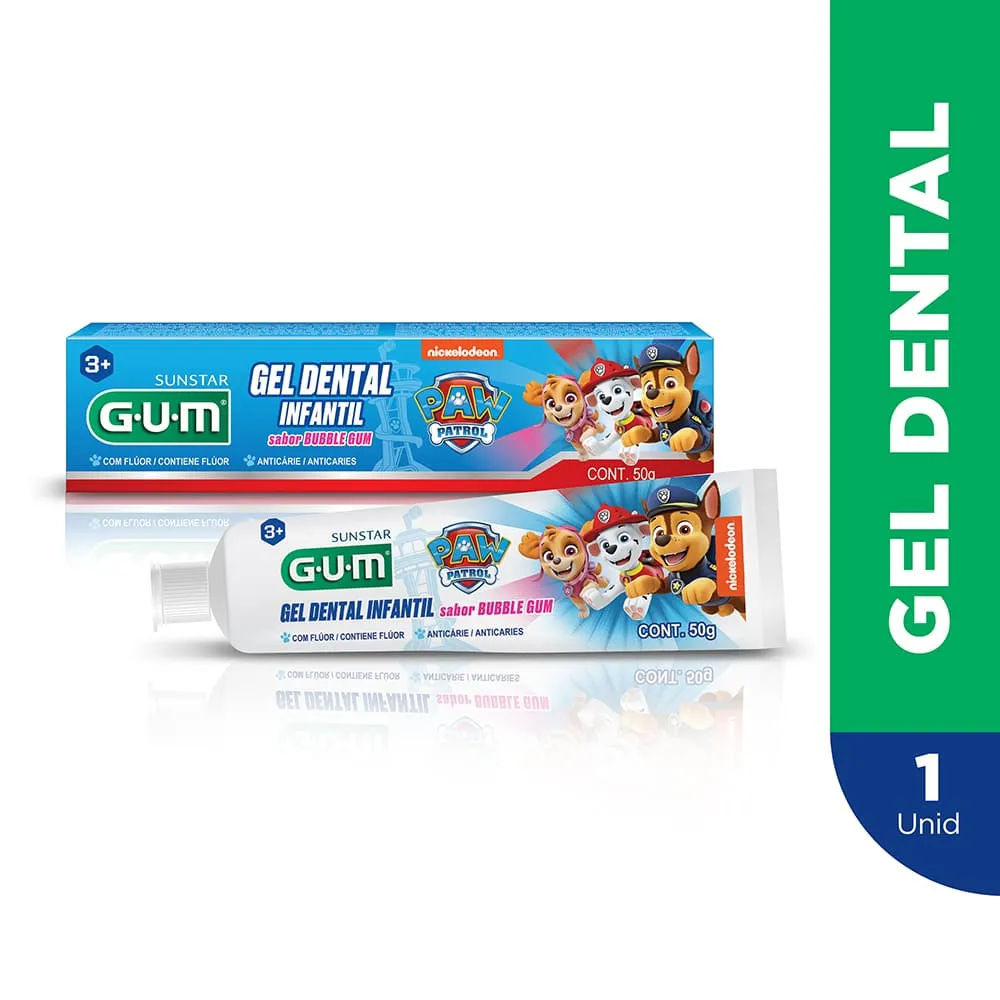 Gel Dental Infantil GUM Patrulha Canina 50g Ref  1321PW