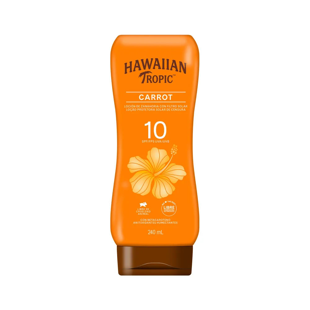 Protetor Solar Hawaiian Tropic Fps10 Carrot 240ml