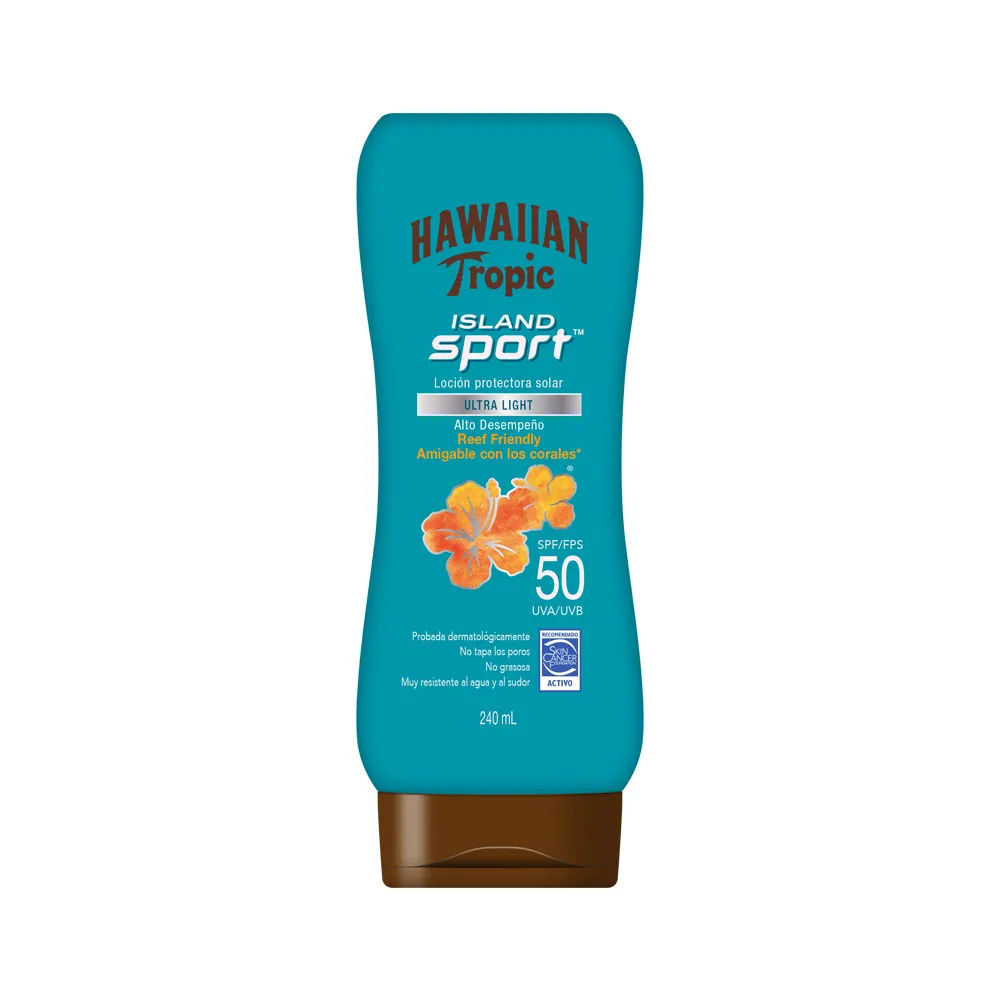 Protetor Hawaiian Tropic Island Sport Ultra Light 240ml Fps50 Locao