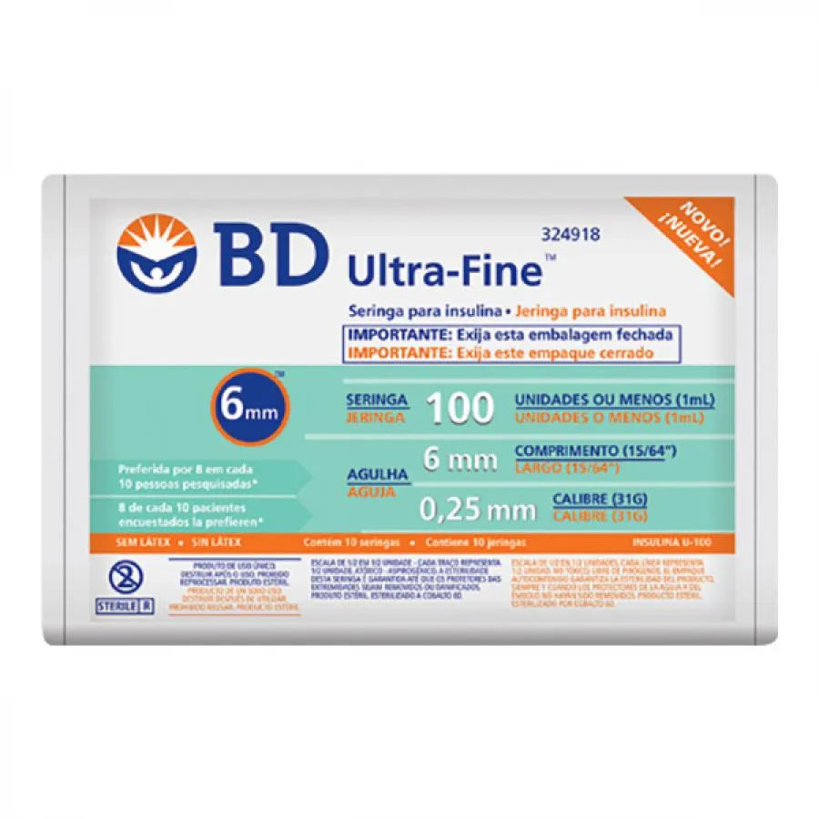 Seringa Bd Ultra-fine 10 unidades 1ml