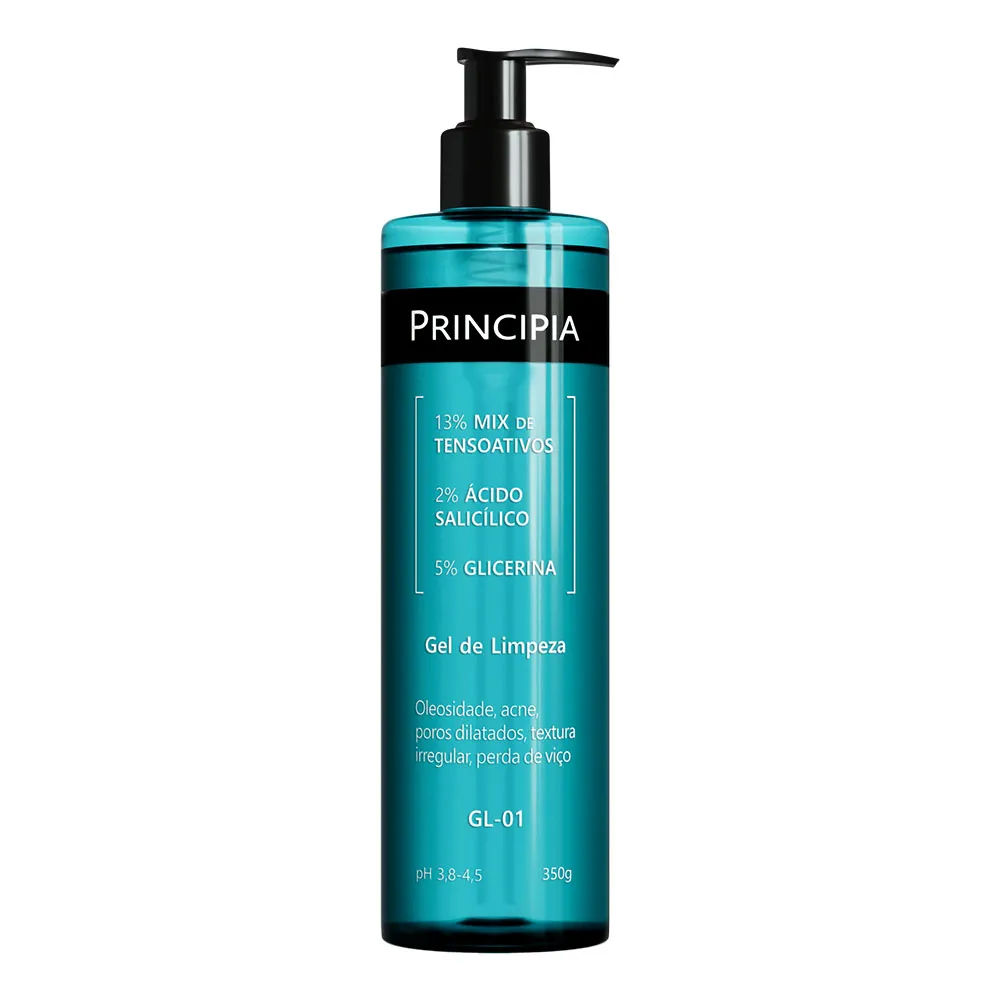 Gel de Limpeza Principia GL-01 13% Tensoativos + 2% Ácido Salicílico + 5% Glicerina 350ml