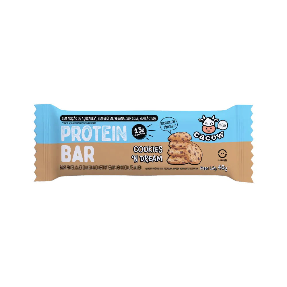 Barra Proteica Cacow Protein Bar Cookies N Dream 40gr
