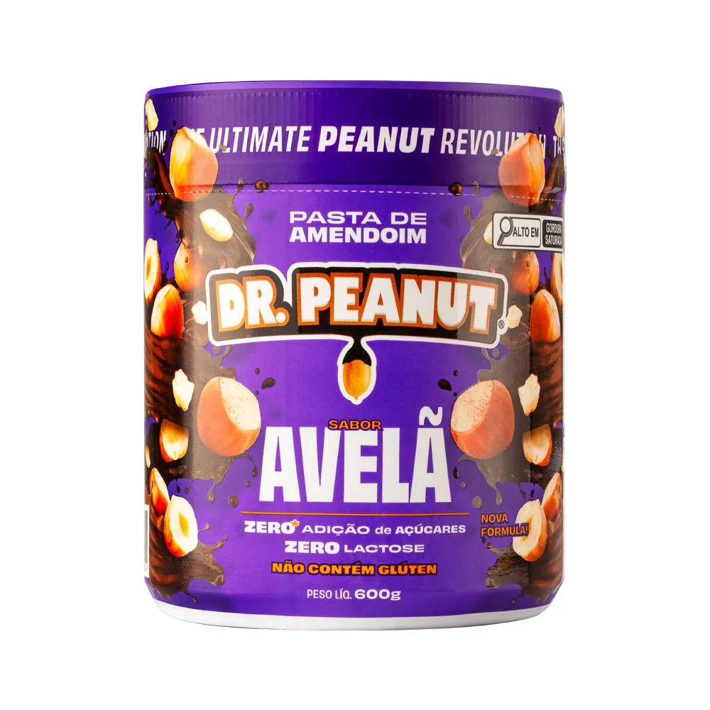 Pasta Amendoim Dr  Peanut Avelã com Whey 600g