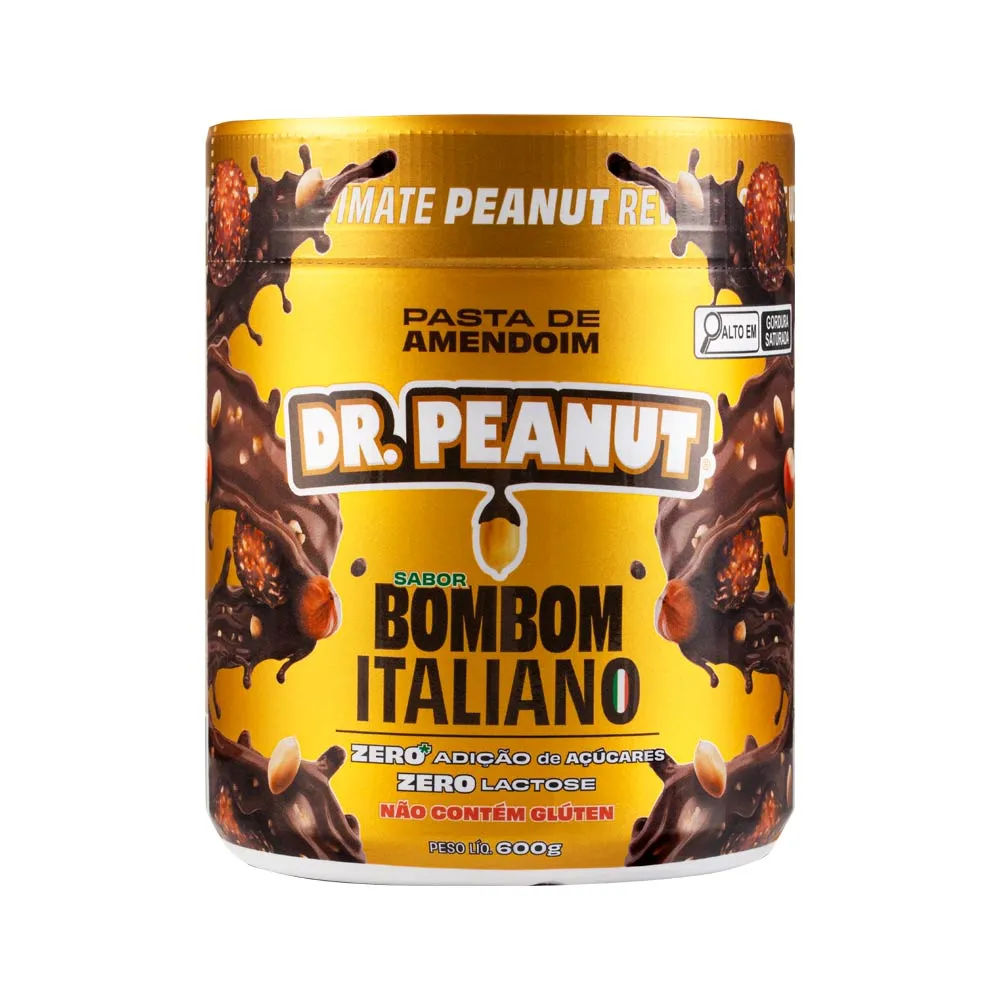 Pasta de Amendoim Dr Peanut Bombom Italiano Com Whey 600g