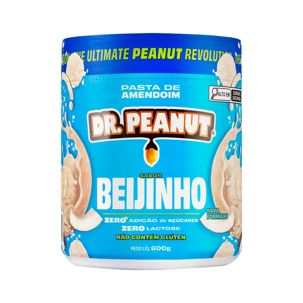 Pasta de Amendoim Dr Peanut Beijinho Com Whey 600g