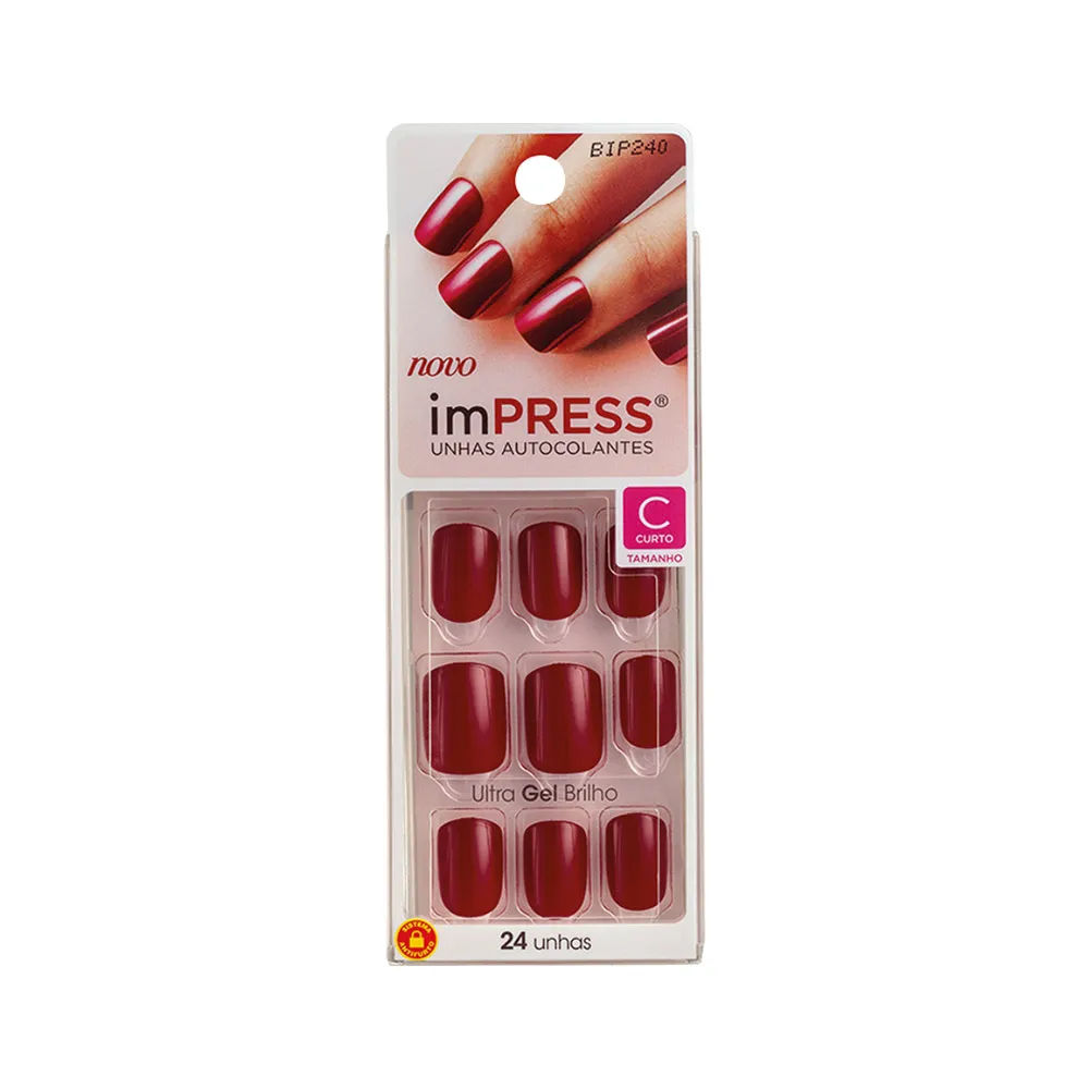 Unhas Posticas Kiss Impress Curto Com 30 Tweetheart