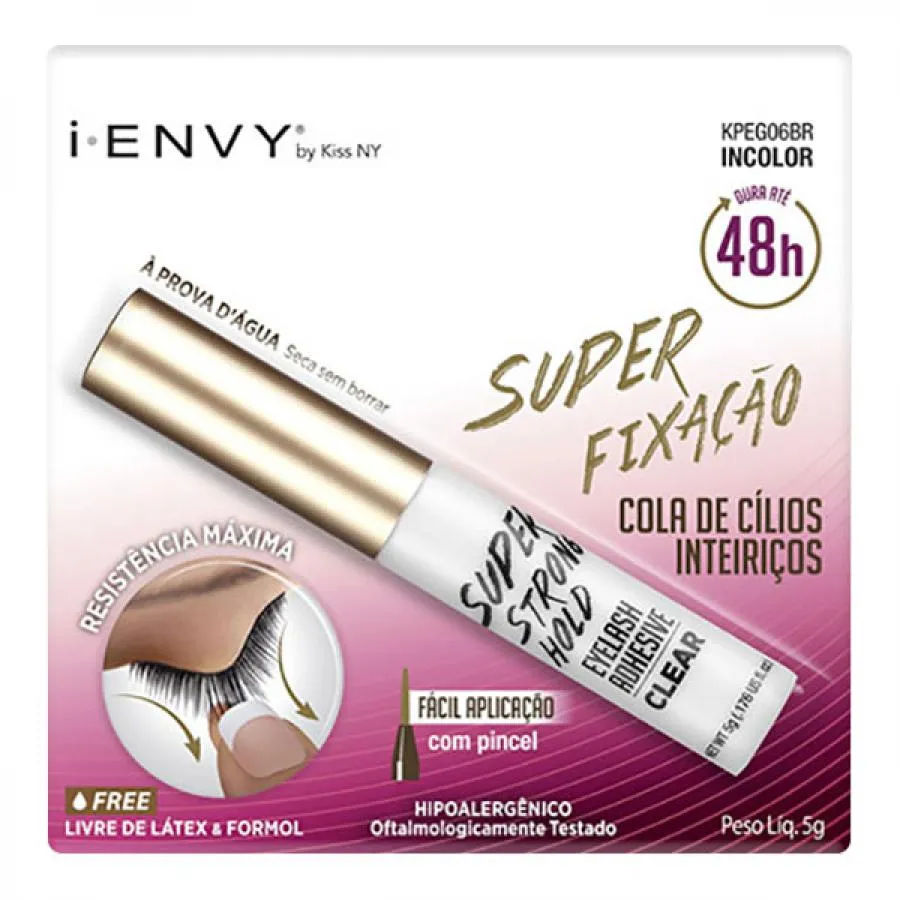 Cola Para Cílios Kiss New York 48 Hrs Super Fixação 5g