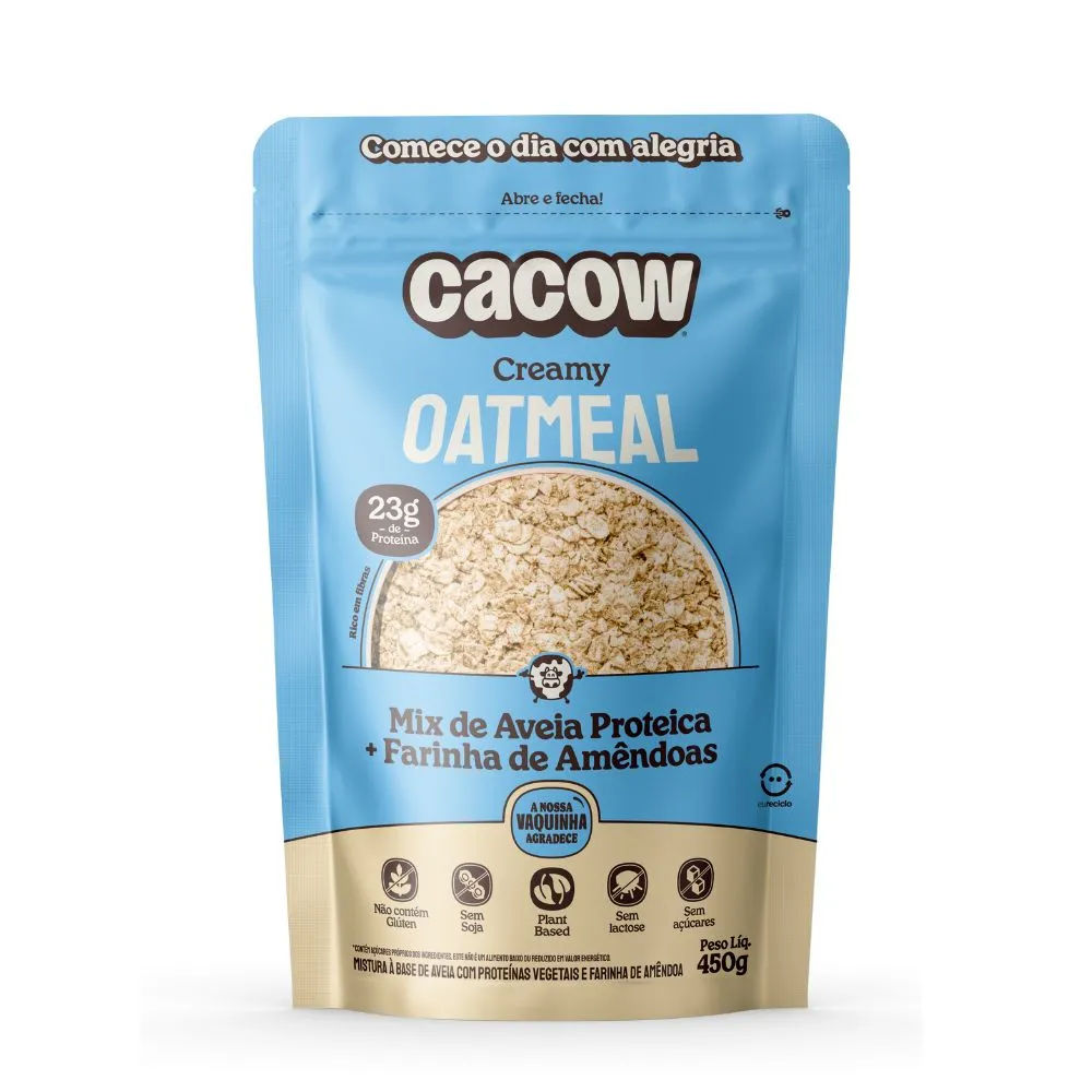 Aveia Proteica Cacow Oatmeal Creamy 450g
