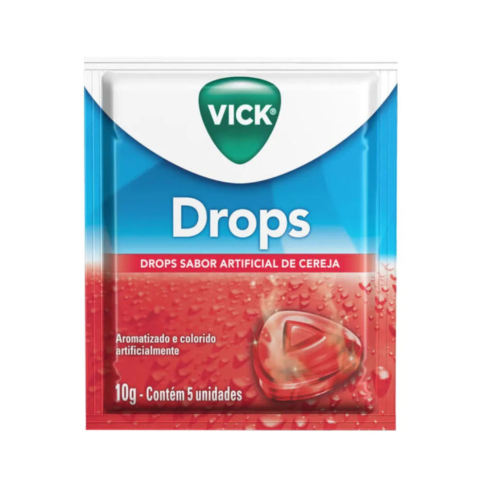 Vick Pastilhas 5 Unidades Sabor Cereja