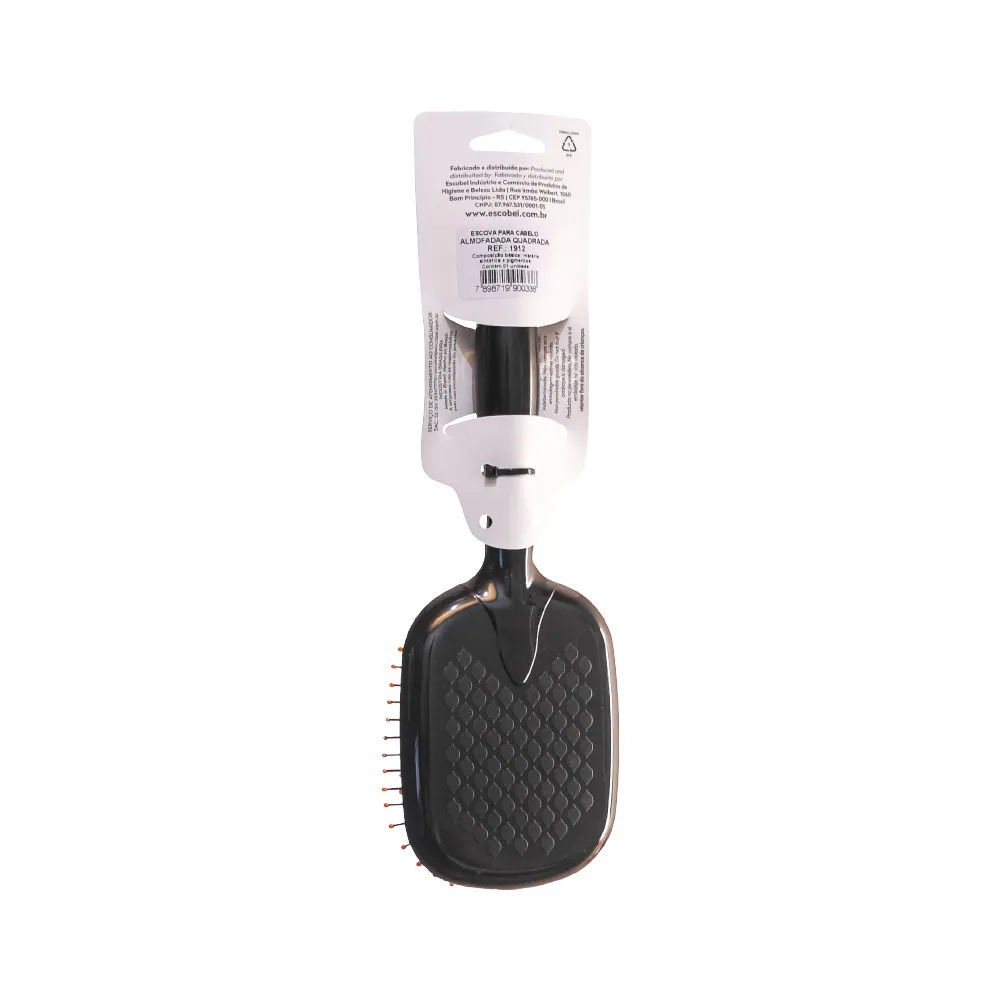 Escova De Cabelo Escobel 1912 Almofadada Quadrada