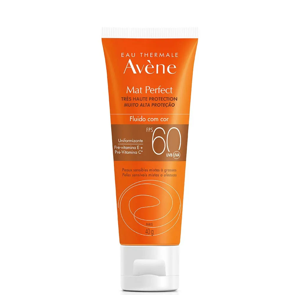 Protetor Solar Avene Mat Perfect Fps60 Fluido Com Cor 40g