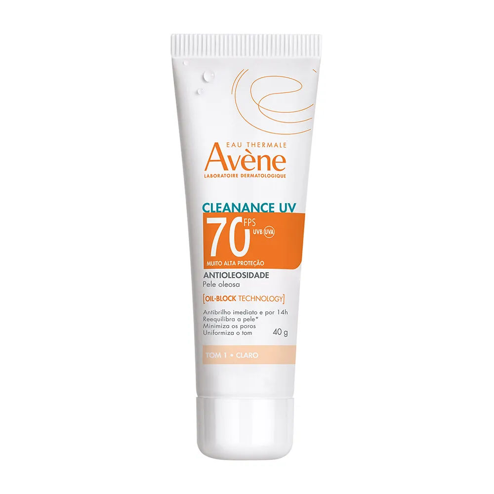 Protetor Solar Facial Avène Cleanance Uv Antioleosidade Fps70 Tom 1  Claro 40g