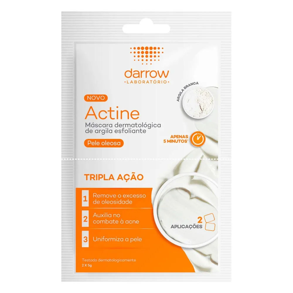 Actine Máscara De Argila Esfoliante Com 2 Unidades De 5g