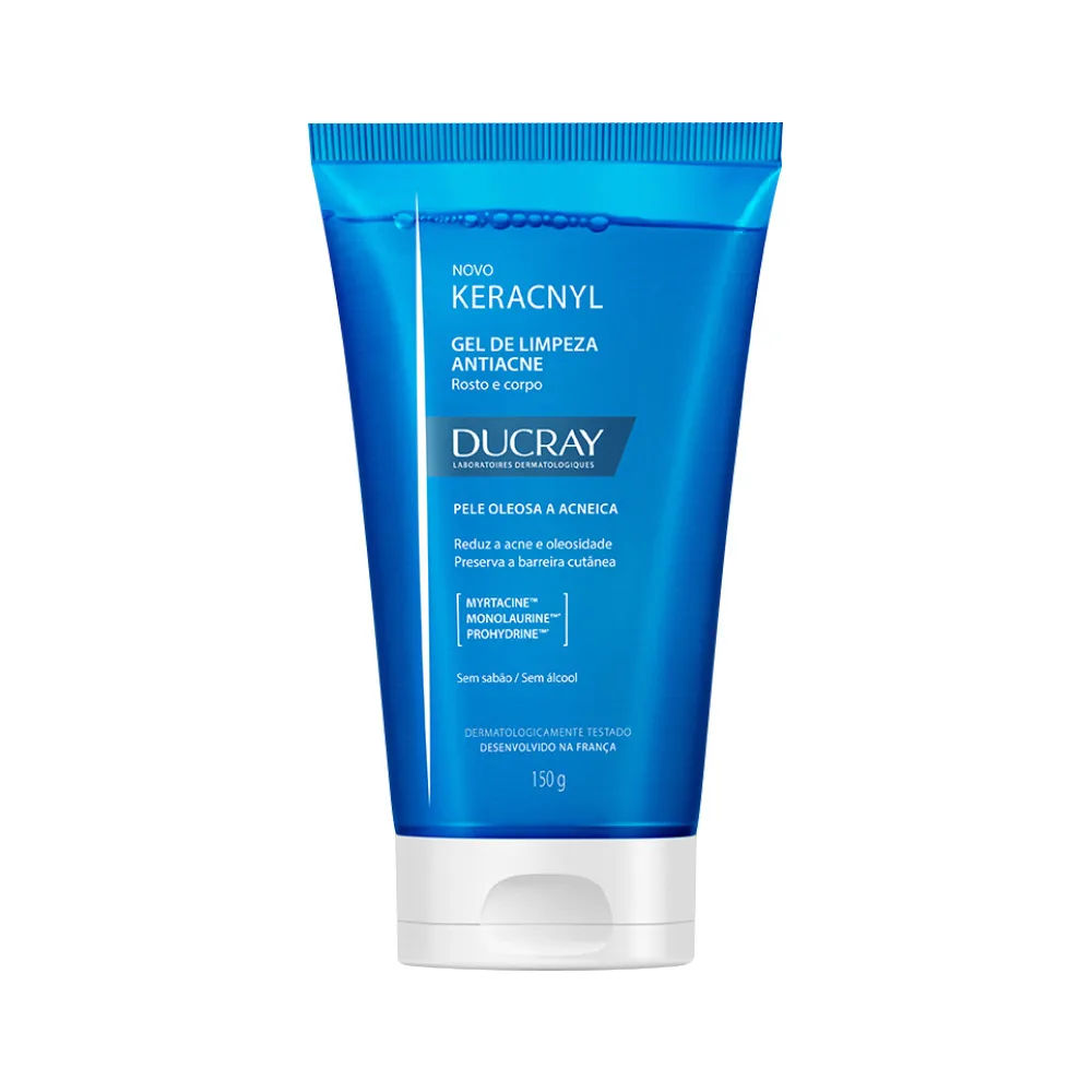 Keracnyl Ducray Gel Para Limpeza 150gr Antiacne