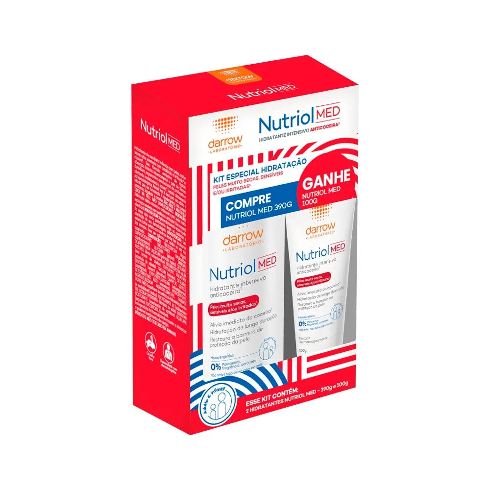 Kit Darrow Nutriol Med Loção Hidratante Dermatológica 390g + 100g