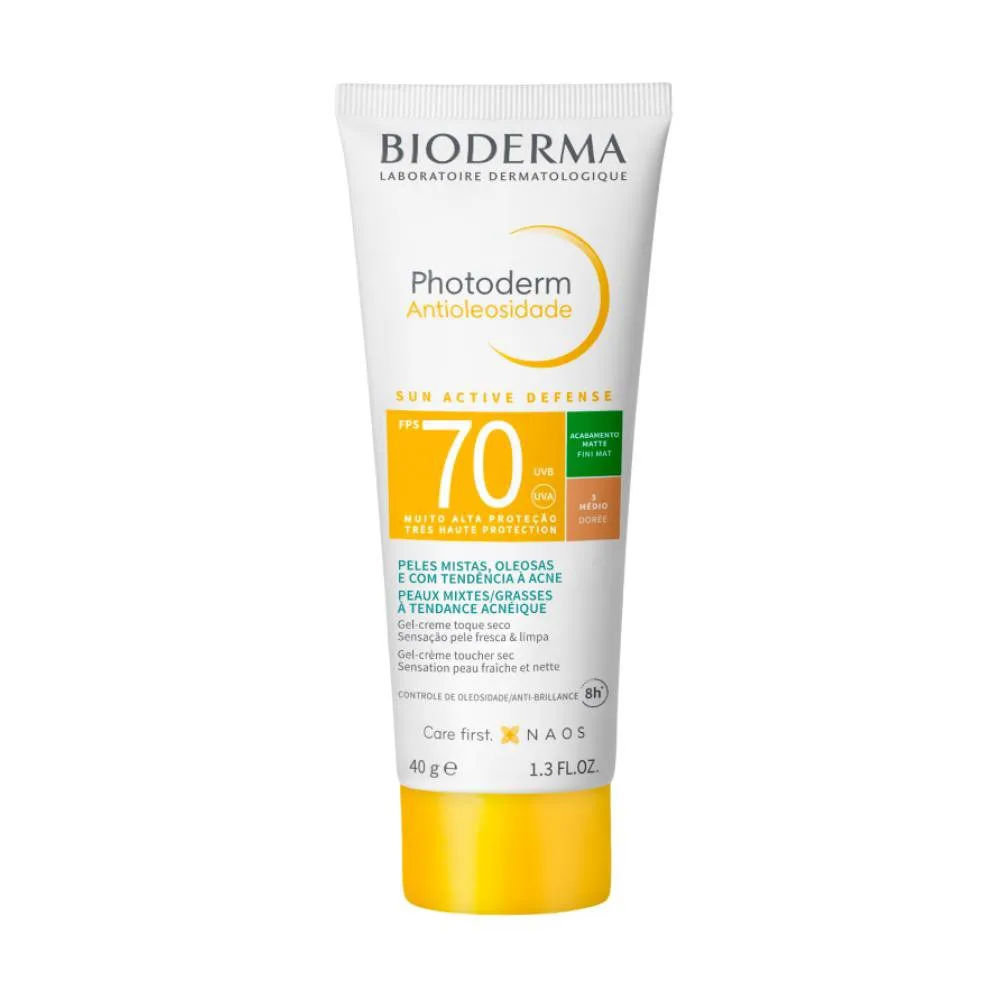 Protetor Solar Antioleosidade Bioderma Photoderm Fps 70 Cor 3.0 40g