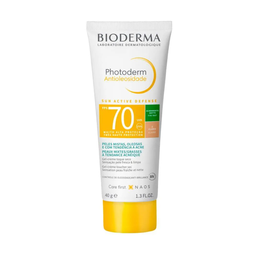 Protetor Solar Antioleosidade Bioderma Photoderm Fps 70 Cor 2.0 40g