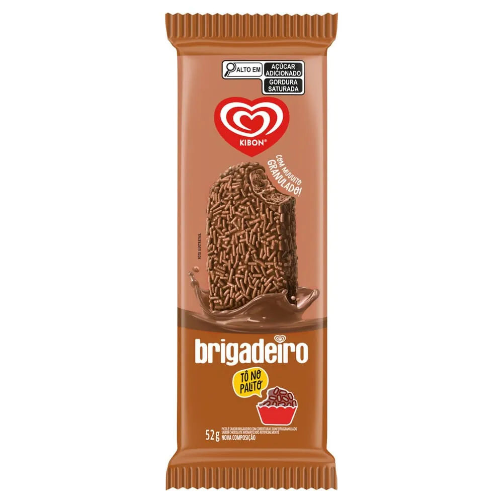 Kibon Sorvete Brigadeiro 52 Gramas Brigadeiro No Palito