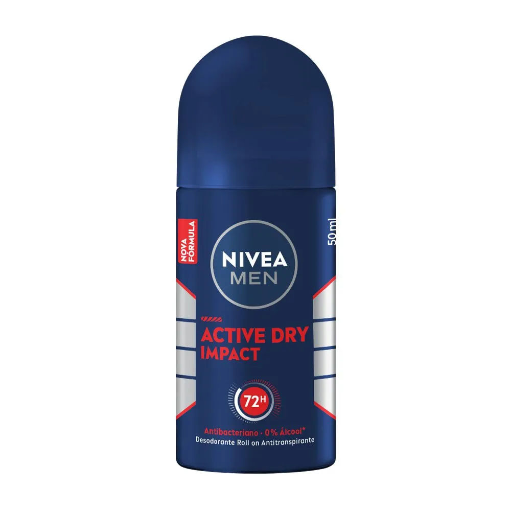 Desodorante Antitranspirante Roll-on Nivea Men Active Dry Impact 50ml