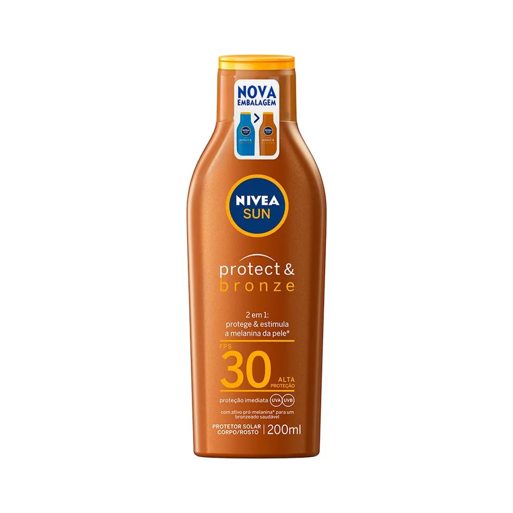 Protetor Solar Protect & Bronze FPS 30 Nivea Sun 200ml