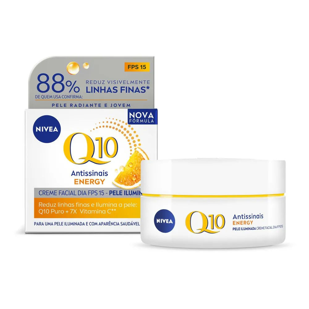 Creme Facial Antissinais Nivea Q10 Energy Dia FPS 15 50g