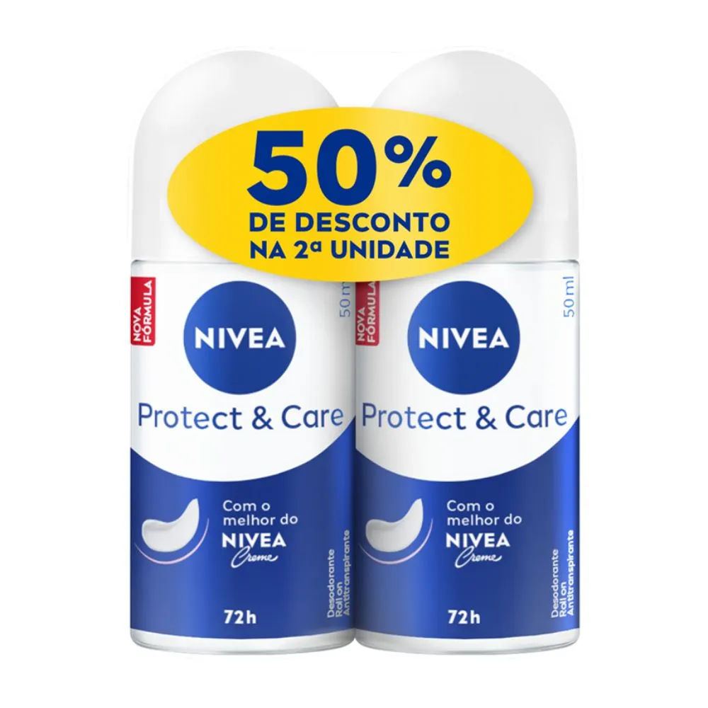 Desodorante Antitranspirante Roll-On Nivea Protect & Care 50ml