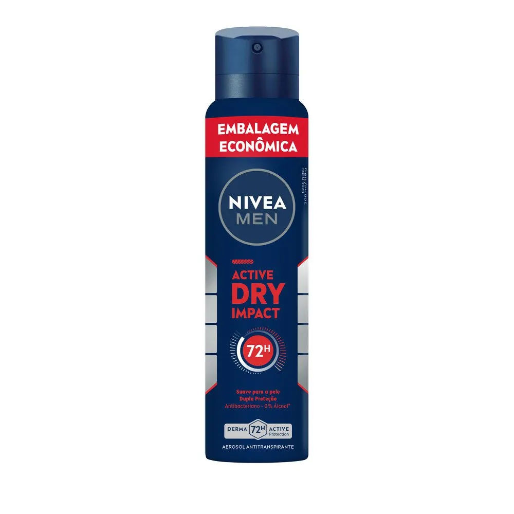 Desodorante Antitranspirante Aerossol Nivea Men Dry Impact 200ml