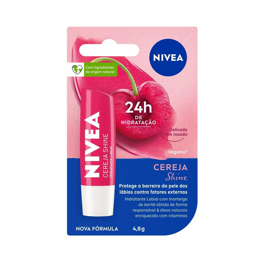 Hidratante Labial Nivea Cereja Shine 4.8g