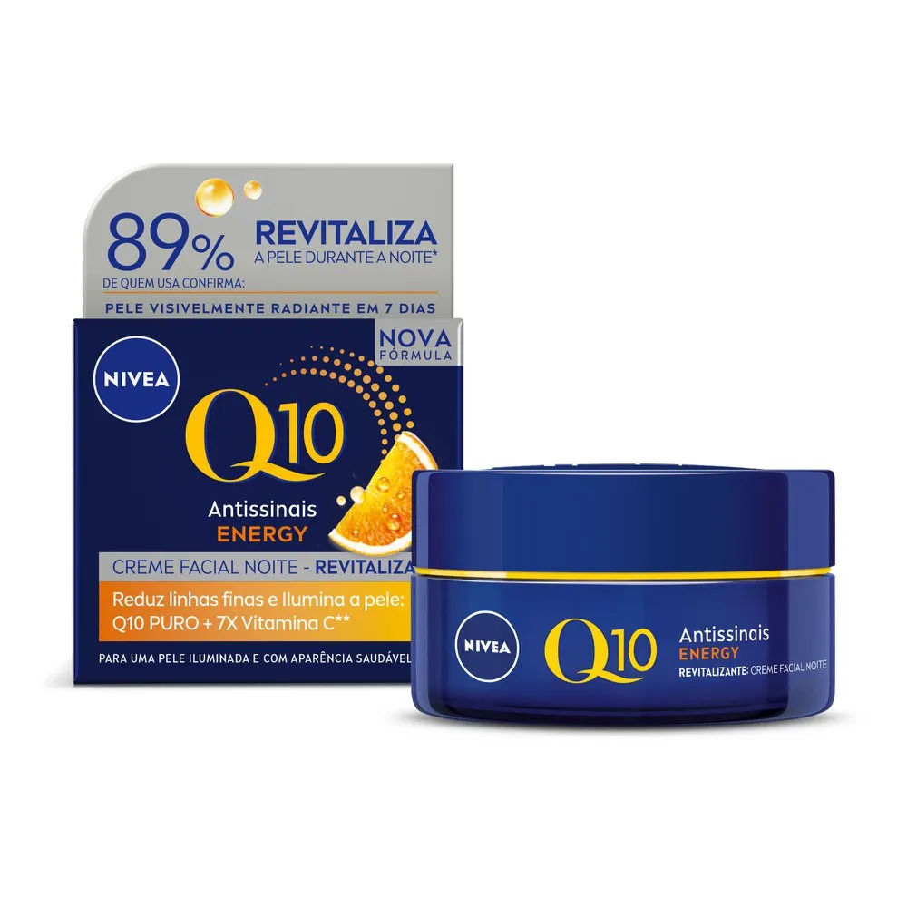 Creme Facial Q10 Power Energy Antissinais Nivea Noite 50g