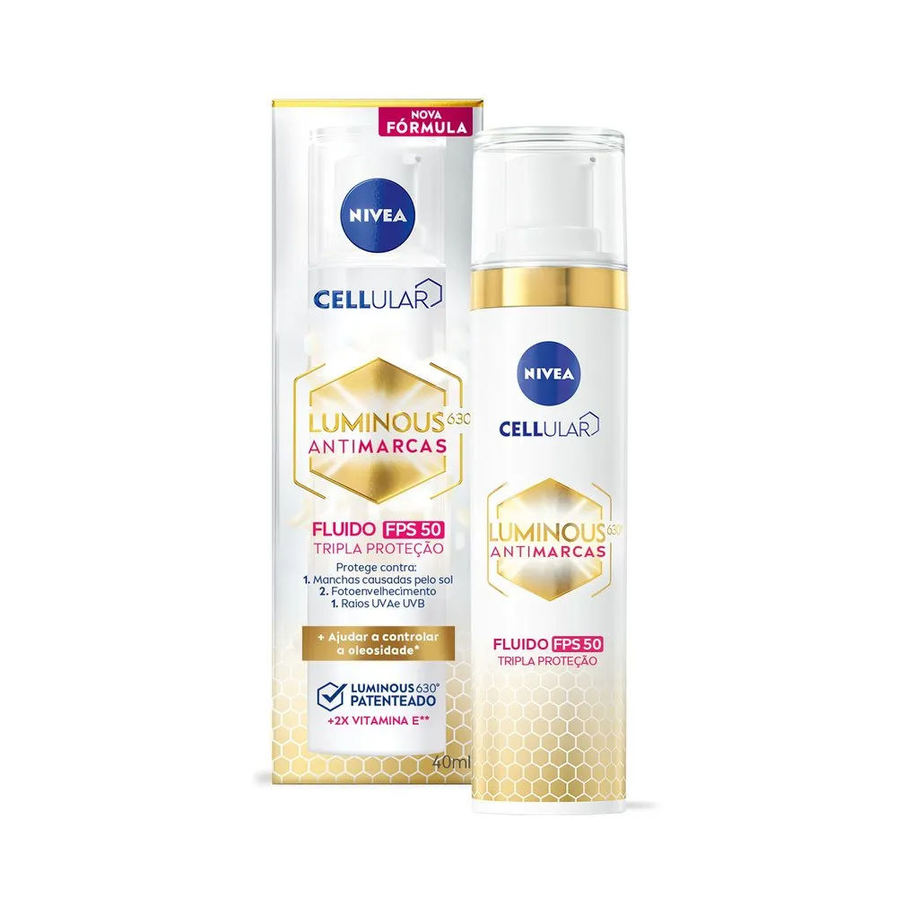 Fluido Facial Protetor Nivea Cellular Luminous 630 FPS 50 40ml