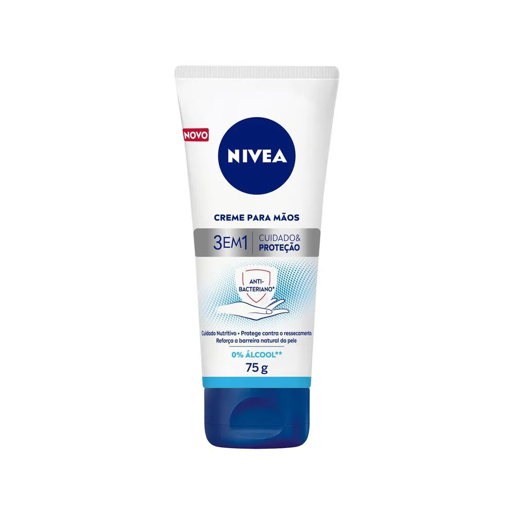 Creme Para Maos Nivea Acao Antibacteriana 3 Em 1 Cuidado E Protecao 75g