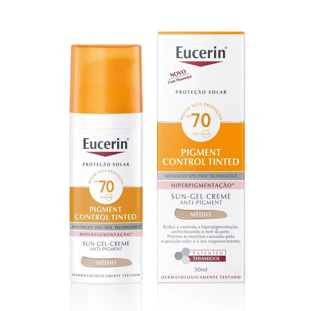 Eucerin Protetor Solar Facial Antimanchas Cor Média FPS70 50ml