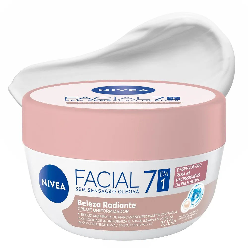 Creme Facial Uniformizador Nivea Beleza Radiante 7 em 1 100g