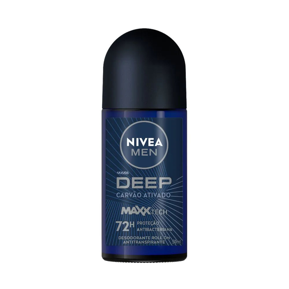 Antitranspirante Roll-on Nivea Men Deep MaxxTech Carvão Ativado 50ml